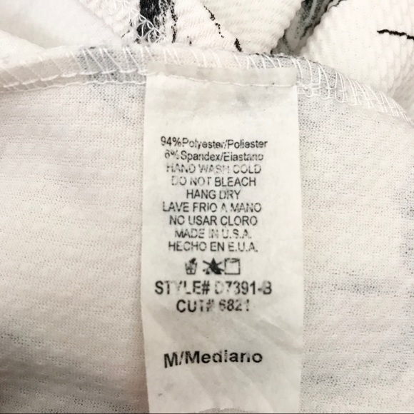 Black and White Floral Dress with Lace Neckline - Picture 7 of 7